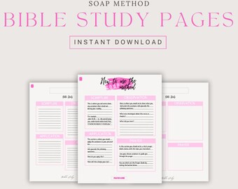 Digital Bible Study - S.O.A.P method pages