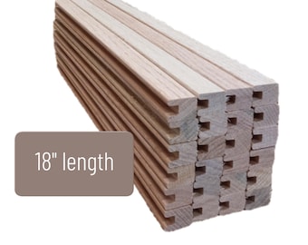 Oak U-Groove Frame Stock, Stained Glass Framing, Double Sided Display