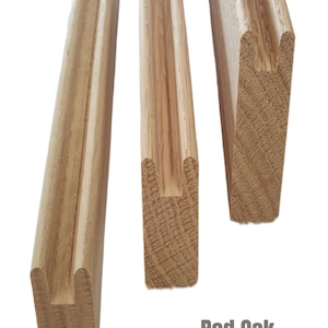 Oak U-Shape Stained Glass Frame, Double Sided Viewing