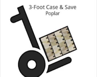 Double sided viewing, U-shaped groove, holds stained glass panels and more!  One case of 3-foot long Poplar is 18 pieces.