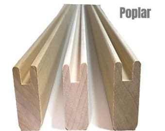 U-Groove Wood Frame for Stained Glass, Posters, Photos (Poplar)