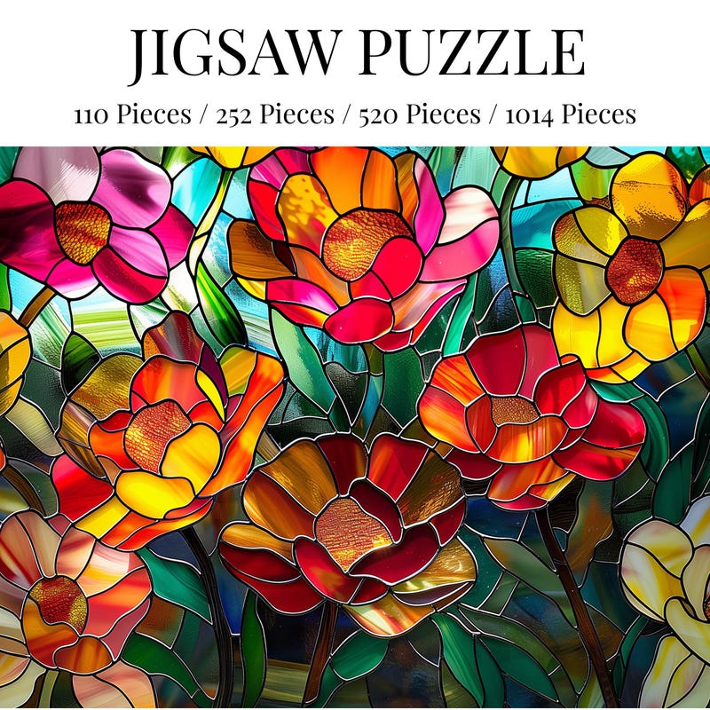 Stained Glass Puzzle - Etsy