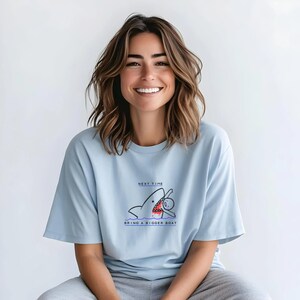 Funny Shark Bring a Bigger Boat T-Shirt, Quirky Cartoon Graphic Tee, Ocean-Themed Humor Shirt, Unique Gift for Boaters and Shark Lovers