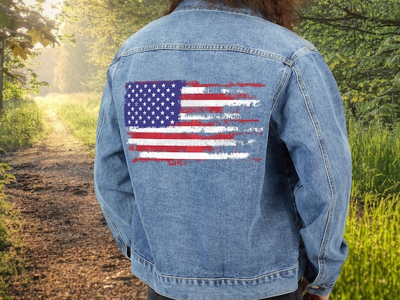 American Flag Denim Jacket - Freedom Fashion - Show Your American 