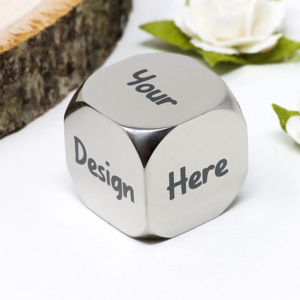 Custom Stainless Steel Dice  - Fully Personalizable All Six Sides