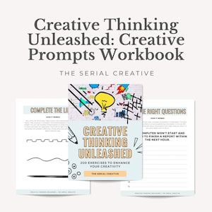 Creative Thinking Unleashed Workbook, Creative Activities Workbook Printable, Printable Creativity Workbook, Printable Workbook PDF