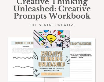 Creative Thinking Unleashed Workbook, Creative Activities Workbook Printable, Printable Creativity Workbook, Printable Workbook PDF