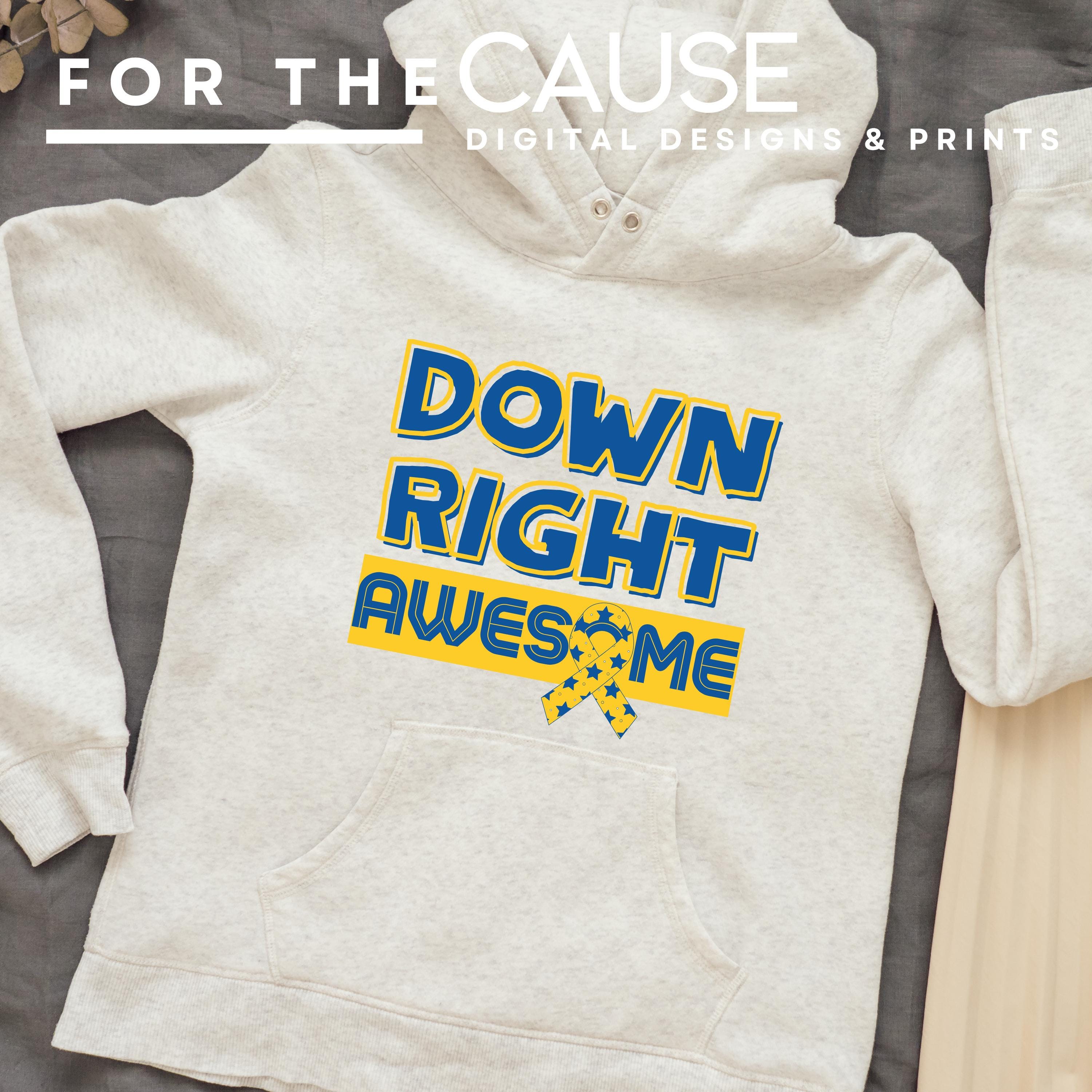 Down Syndrome PNG SVG | Down Right Awesome Awareness Ribbon Design ...