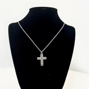 Sterling Silver Cross Necklace, Silver Necklace, Cross Necklace, Gifts For Her, Dainty Necklaces, Gifts For Friends, Silver Jewelry