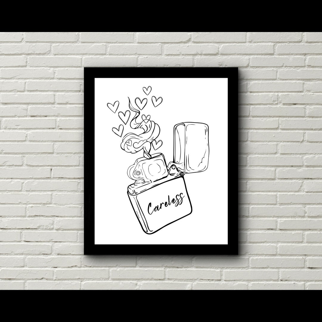 Lighter Trendy Wall Art Edgy Wall Art Prints Retro Prints Edgy Wall Art