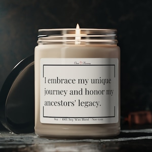 Umarme die Reise Affirmations Sojakerze, 9-Unzen-Kerze, Motivationsgeschenk, Ermutigungskerze, Selbstliebekerze, Kerze für den besten Freund
