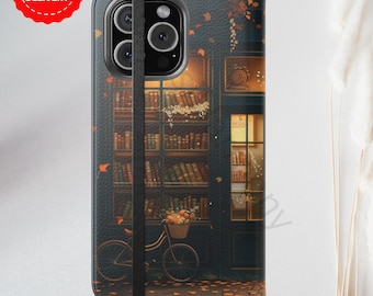 Cozy Bookshop Folio iPhone Samsung Wallet Case