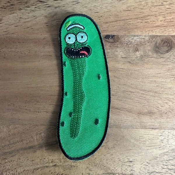 PICKLE RICK Patch Rick and Morty Cartoon Network Adult Swim Iron on Sew on Diy Embroidered Cloth Craft Unused NOS Appliqué Gift