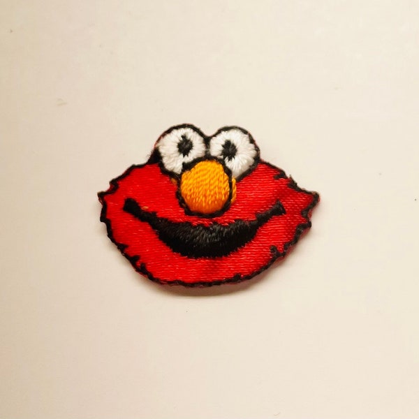 Elmo PATCH Sesame Street 80s Vintage Sew on Iron on badge NOS appliqué DIY craft gift novelty patch jeans jacket pants tv show