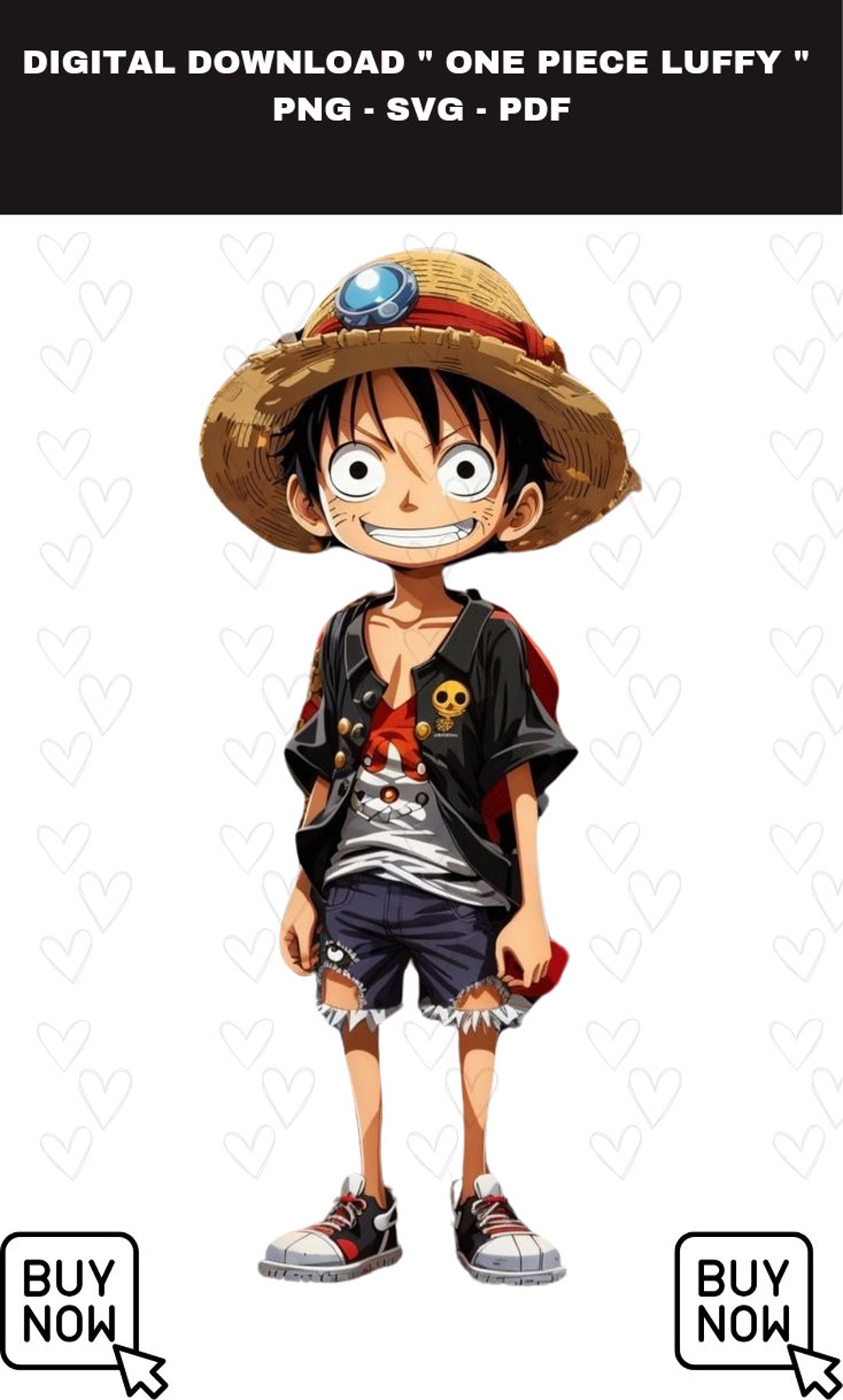 One Piece Svg Anime Luffy One Piece Png Monkey D Luffy Png Etsy