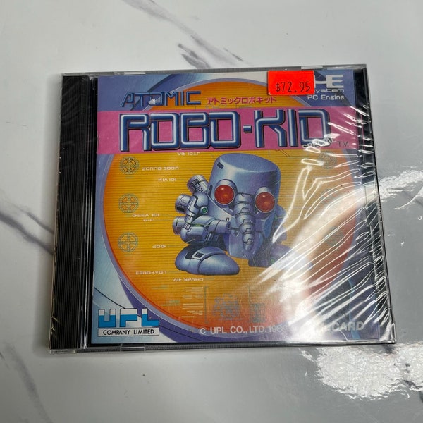 PC Engine Atomic Robo Kid - HuCard - FREE SHIP - Japan 1989 - Brand New Sealed