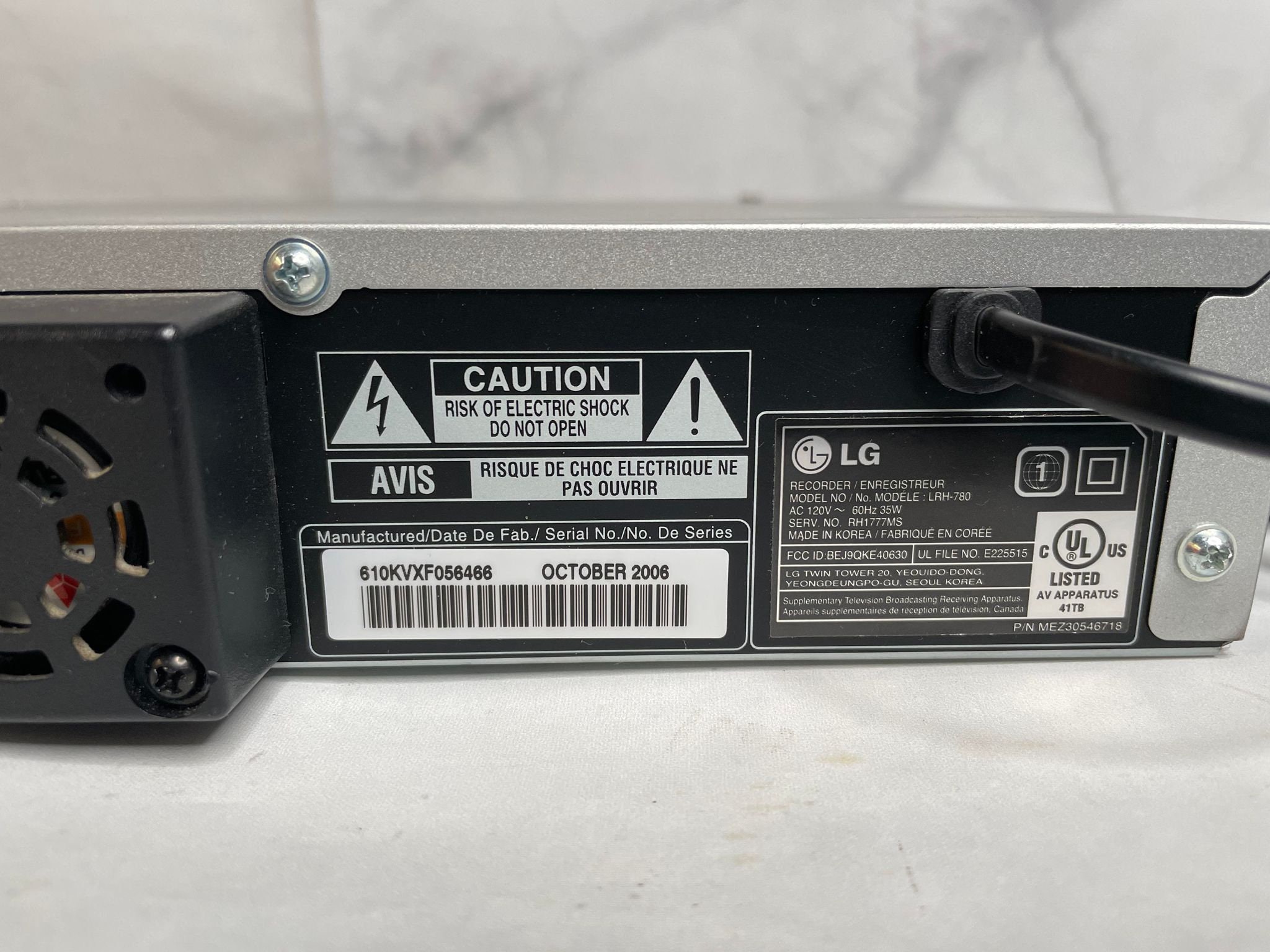 LG Dvd Recorder HDD Hard Drive Supermulti With Remote LRH-780