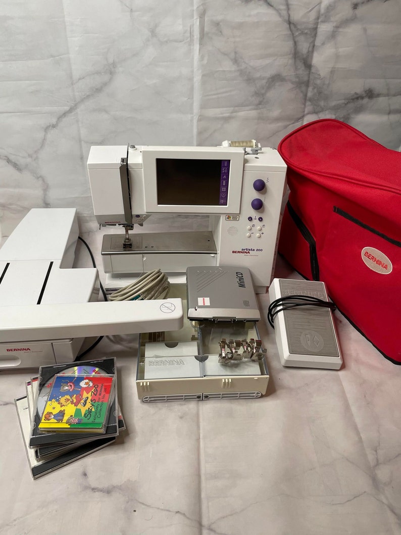Bernina Artista 200 Sewing & Embroidery Machine Bundle turns On AS IS