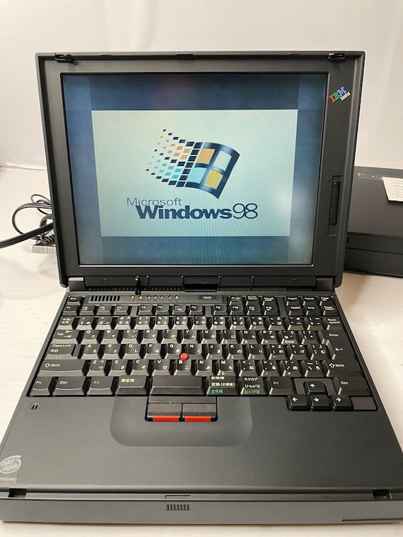 Rare IBM Thinkpad 380D Laptop Vintage 1997 - W/ Charger Tested