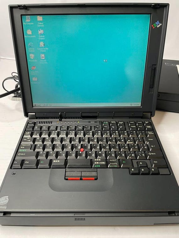 Rare IBM Thinkpad 380D Laptop Vintage 1997 - W/ Charger Tested