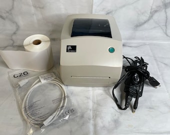 Zebra TLP 3844-Z Direct Label Thermal Printer with Power, Usb & labels - Tested