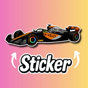 Lando Norris Chrome Edition McLaren F1 Sticker Shine On, Papaya Nation