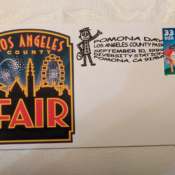 Stamps LA County Fair First Day Issue Cachet