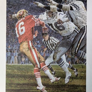 Joe Montana vs Cowboys Lithograph Print