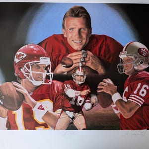Joe Montana Limited edition Lithograph Print