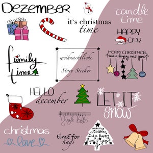 Weihnachtliche Story Sticker Instagram Christmas