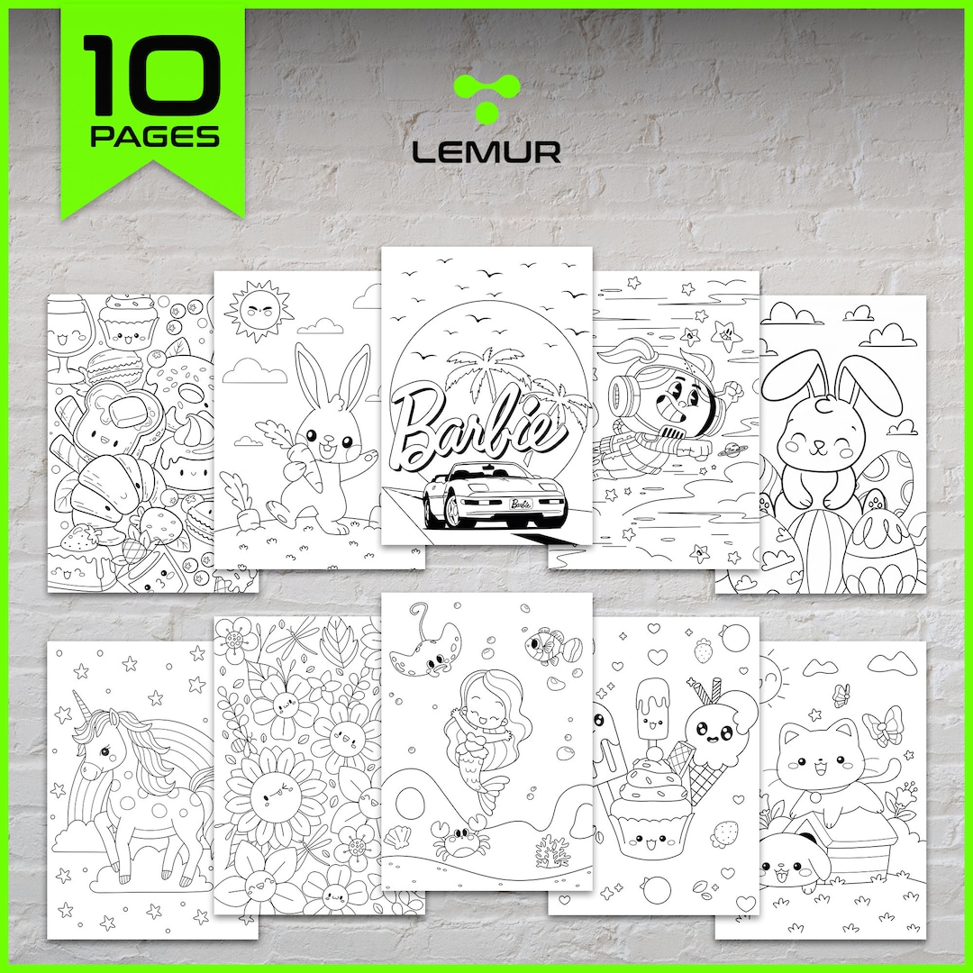 10 Printable Coloring Pages Set - Il 1080xN.5253827240 Avqv 