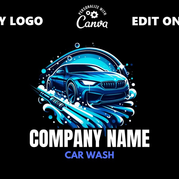 Car Wash Logo, Car Detailing Logo, Pressure Washing Logo,Car Logo, Car wash, Detailing Logo, Car Cleaning DIY(DIY Edit Online)