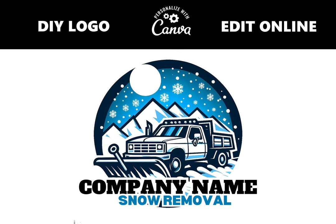 Snow Removal Logo, LAWN CARE Logo, Snow Plow Logo, Ice Removal, Snow, Snow Logo, Winter