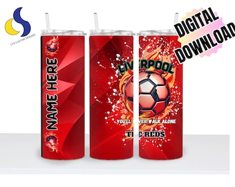 Support your favorite Red Anfield, England Football Team with our Custom Football Sublimation Tumbler Wrap-Customizable!