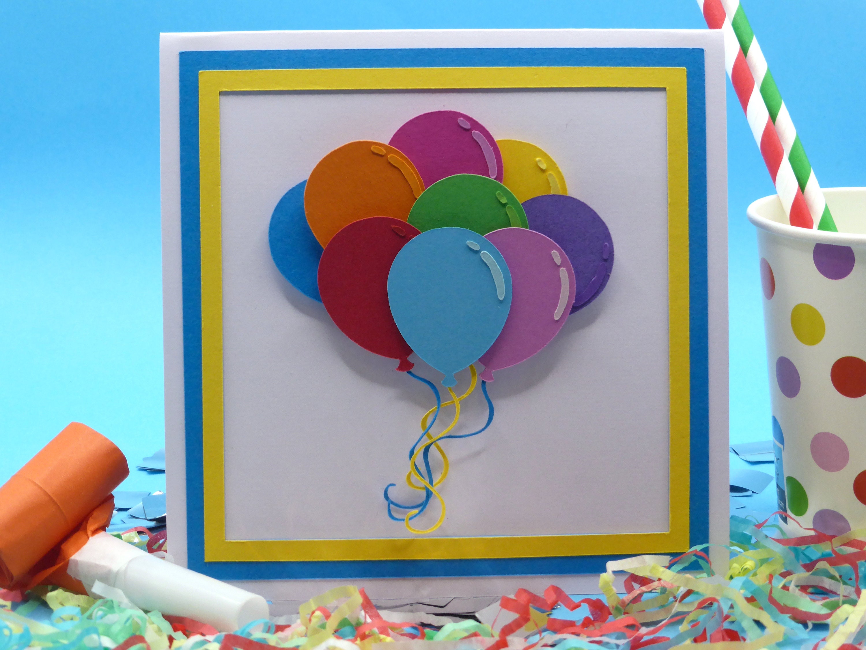 3d Pop Up Handmade Birthday Card Featuring A Bright Colourful Bunch Of 3d Pop Up Handmade Birthday Card Featuring A Bright Colourful Bunch Of