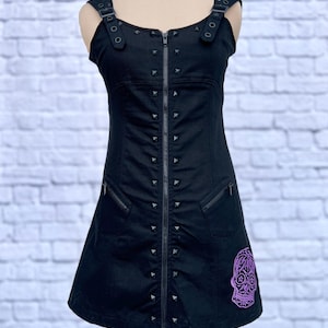 living dead souls corset dress Vintage Living Dead Soul Black Gothic Purple and Black Dress Size Large,  Gothic Dress, Gothic Clothing , Victorian Gothic Clothing, Gothic