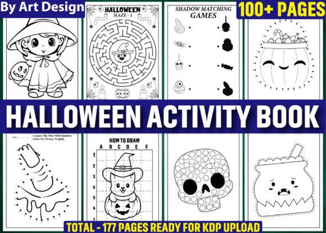 Halloween Activity Book for Kids - Etsy