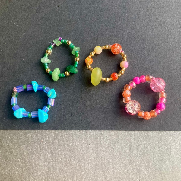 Beaded Rings - Etsy