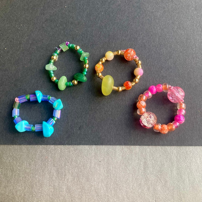 Beaded Rings - Etsy
