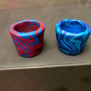 Marbled Color Mini Clay Pots
