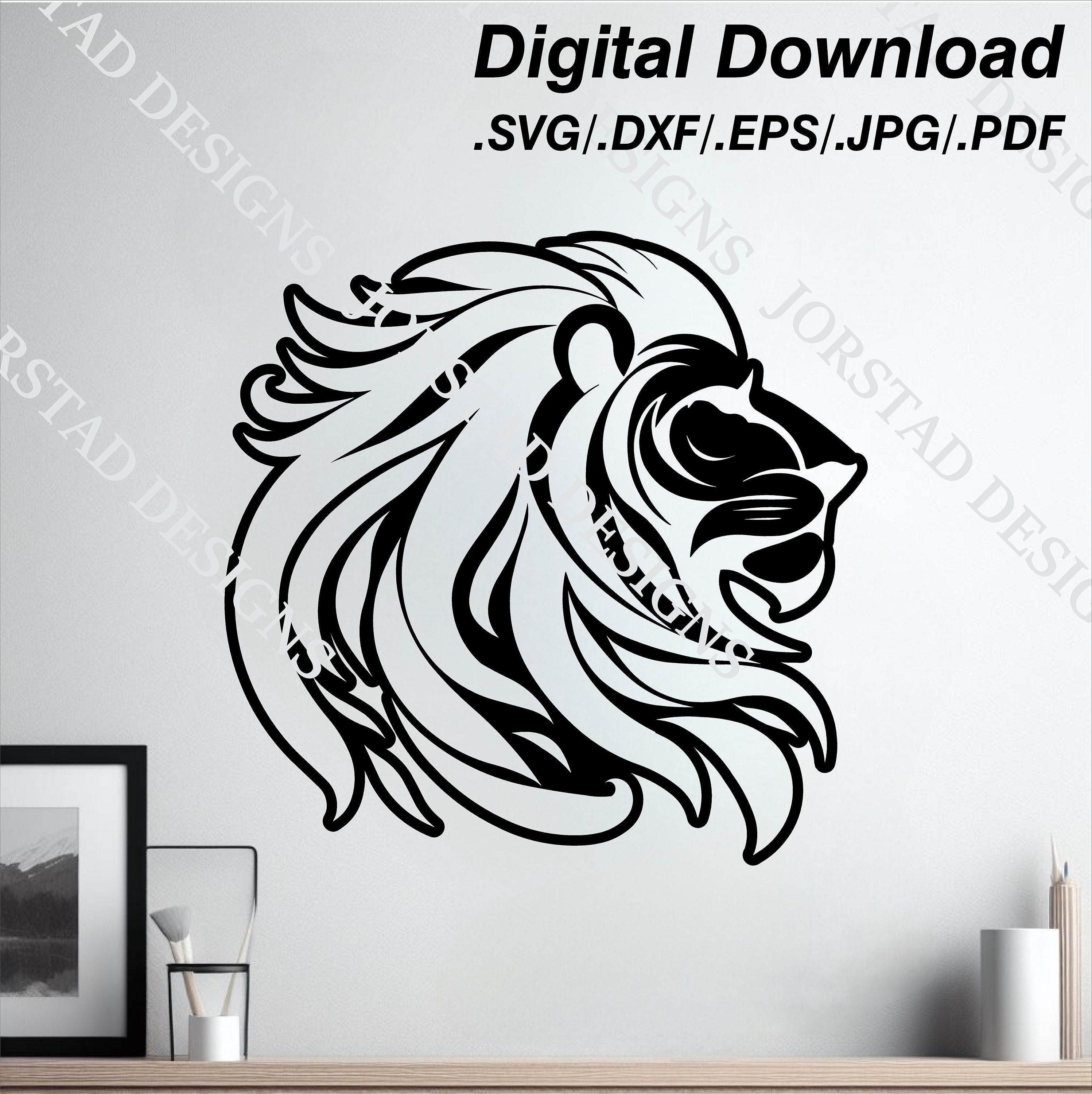 Lion ,abstract Majestic , Inspirational Design, Cuttable Design ...