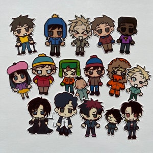 Adesivi del cast ispirati a SP: Goth Kids, Main Four, Craig's Gang, Girls: Cartman, Kyle Stan, Kenny Butters, Wendy Craig, Tweek, Jimmy, Timmy, ECC.!