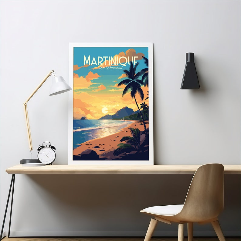 Martinique - Le Diamant poster by bon voyage design