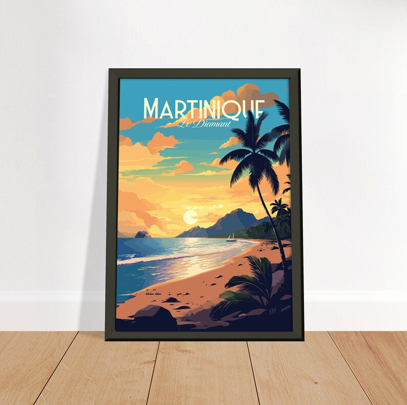 Martinique - Le Diamant poster by bon voyage design