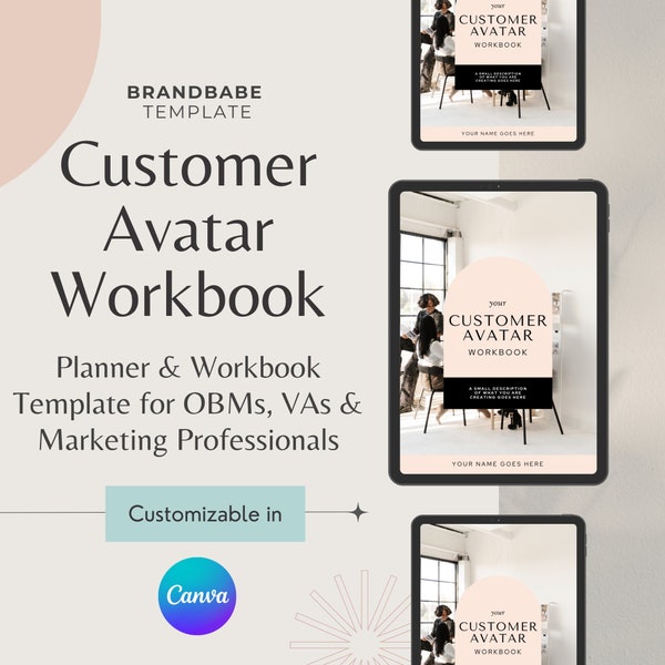 Customer Avatar Workbook | ICA Planner | Ideal Client Template | Target Market Planner | Ideal Audience Workbook