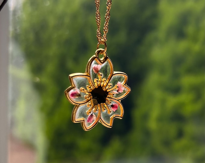 Featured listing image: Ghibli Blossom: Handcrafted  Fantasy Flower Necklace