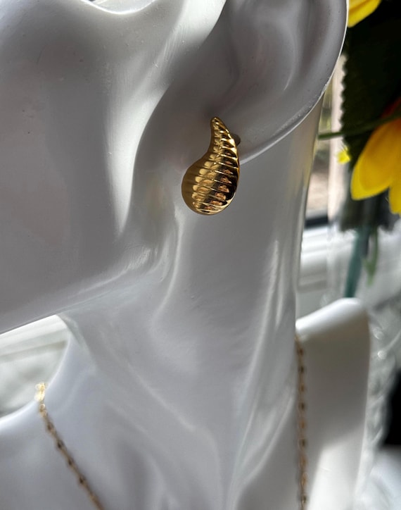 Golden Aura Earrings – 18K Gold-Finish Statement Studs | Waterproof, Hypoallergenic & Tarnish-Free