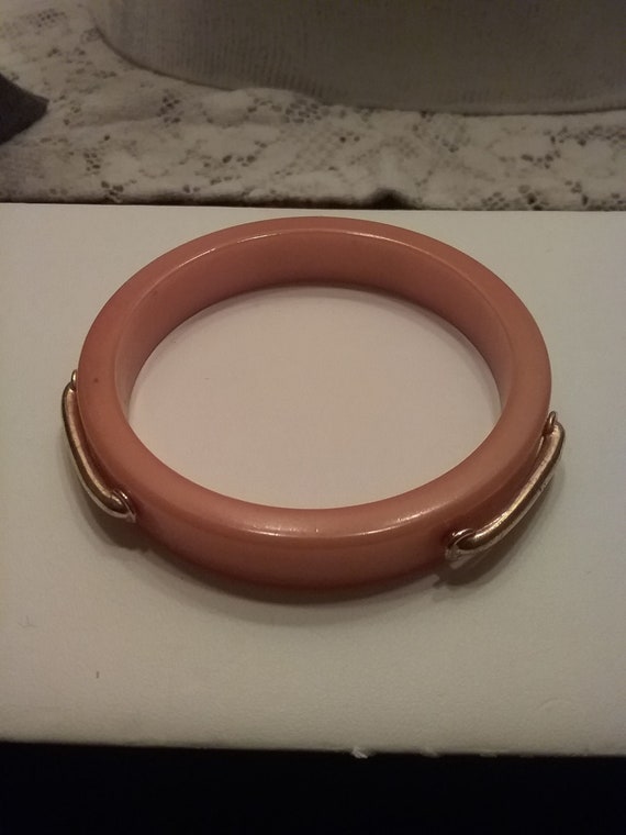 Butterscotch bakelite bangle bracelet - image 3