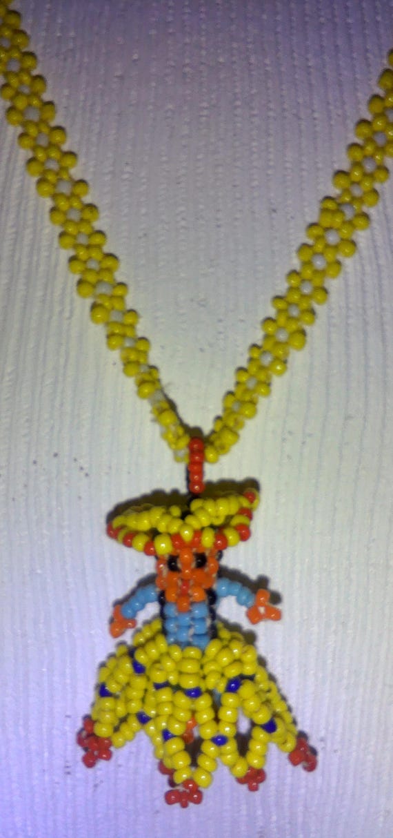 Native American seed bead necklace