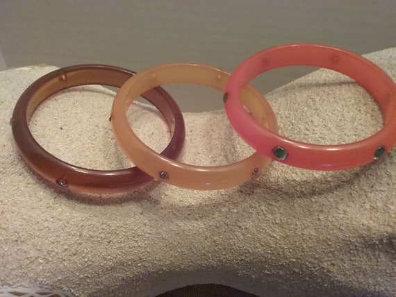 Bakelite bangles,  set of 3 - image 1
